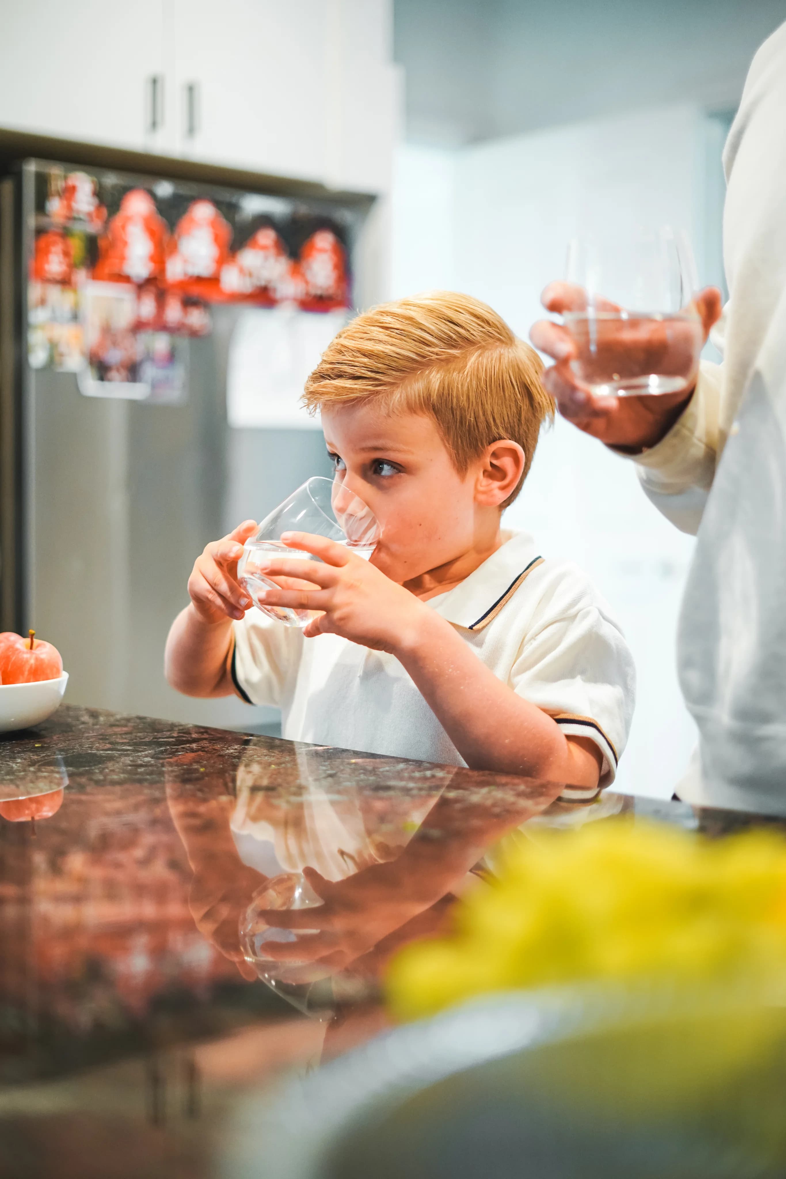 Child drinking filtered water